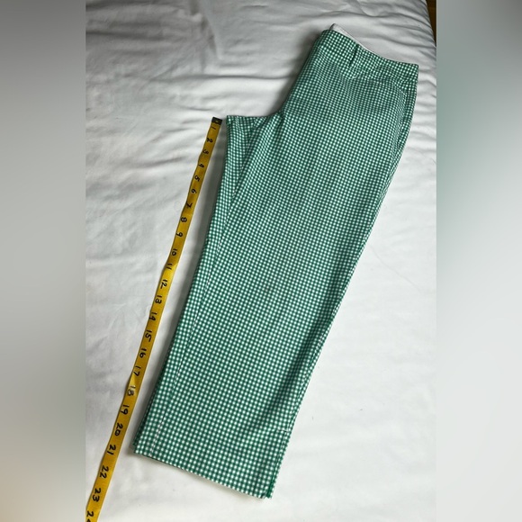 TALBOTS Perfect Skimmer Green and white gingham crop pants size 8. - Picture 10 of 10